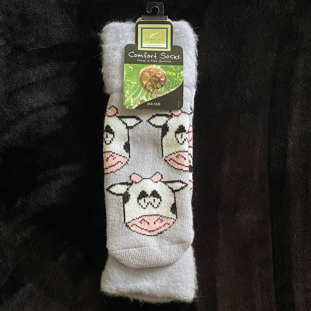 Comfort Socks with Cow Print